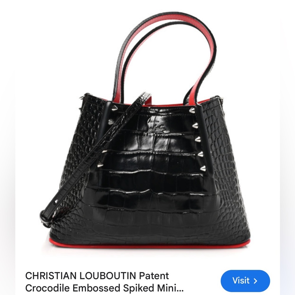 Christian Louboutin Black and Red Mini Bag with Signature Design